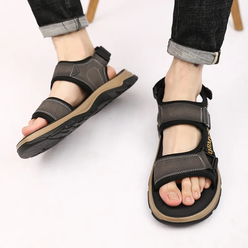 Dunnu Beach Sandals Men Yellow-3
