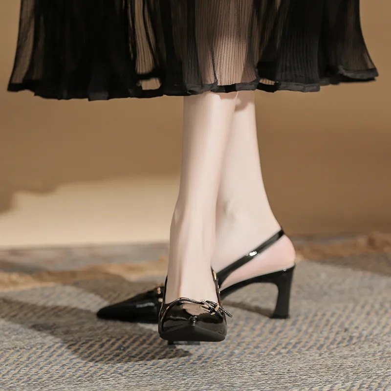 Dunnu Chunky Heel High Heels 6cm Women's Box Included-23