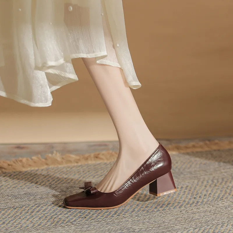 Dunnu Chunky Heel High Heels Women's Box Included-9