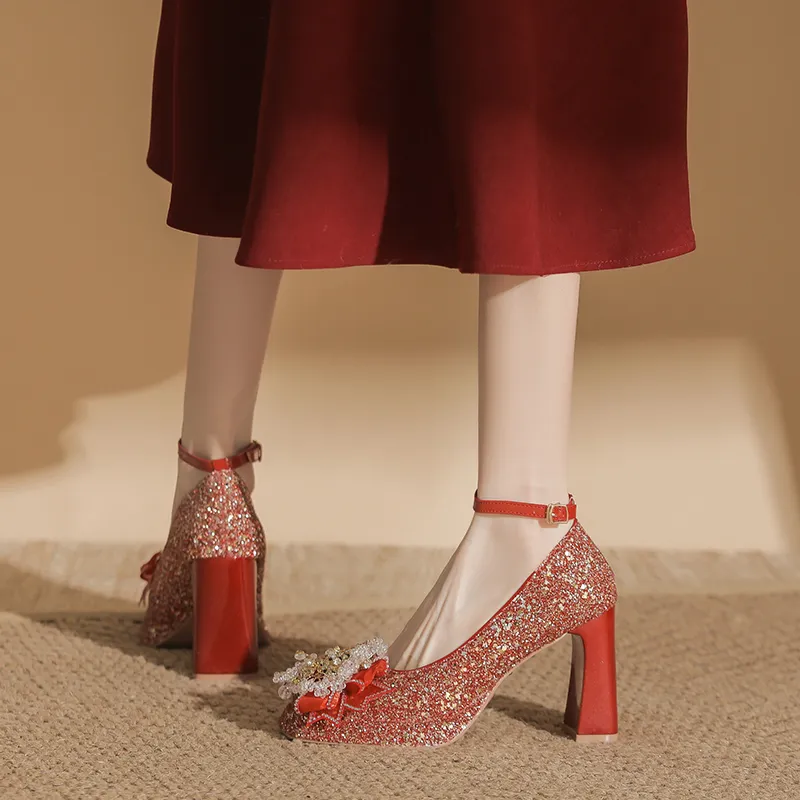 Dunnu Chunky Heel High Heels Women's-3