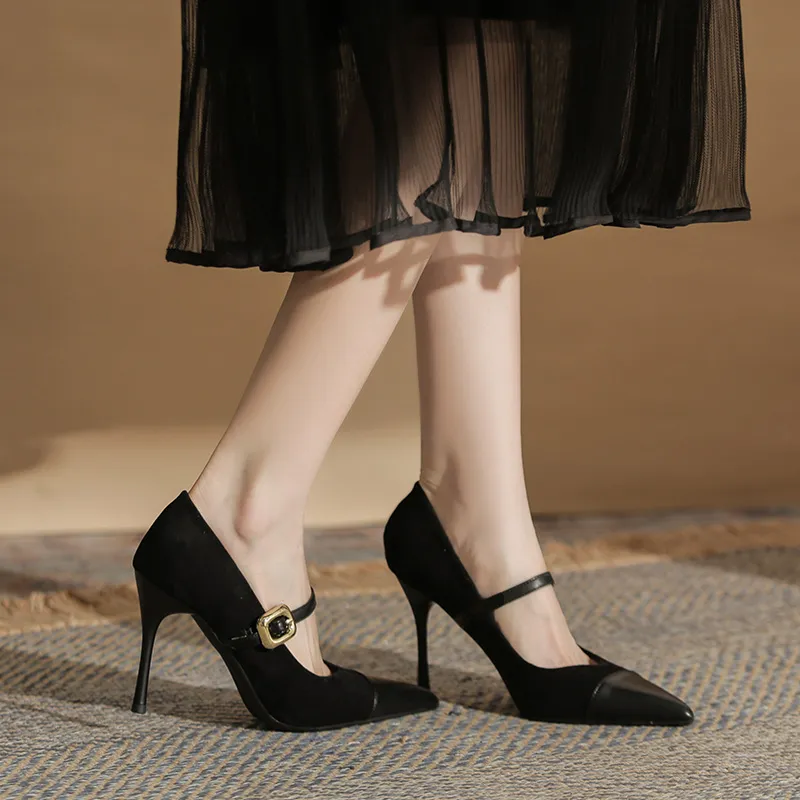 Dunnu Slim Heel High Heels 9cm Women's Box Included-1