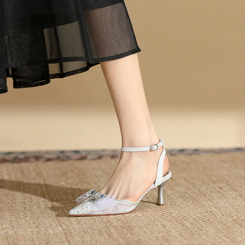 Dunnu Slim Heel High Heels 6.5cm Gold-13