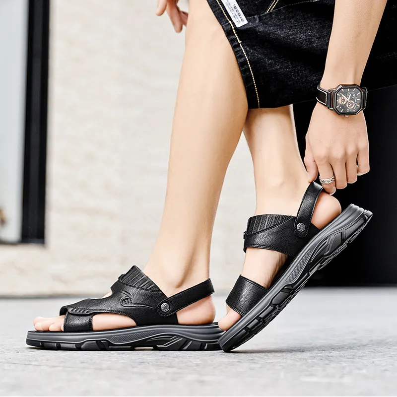 Dunnu Beach Sandals Men Black-3