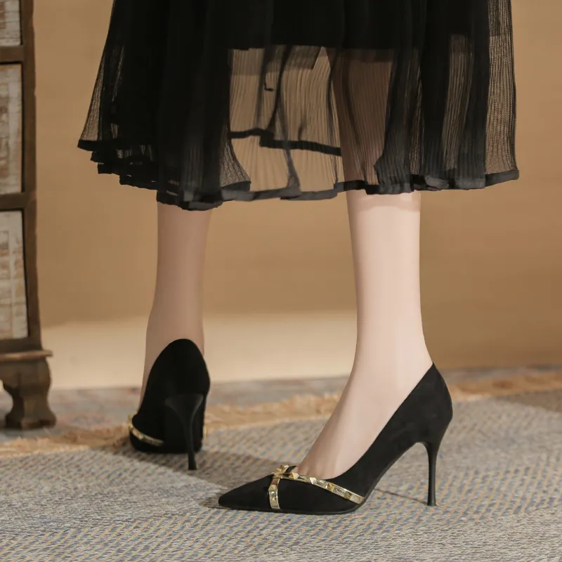 Dunnu Slim Heel High Heels 7cm Women's-4