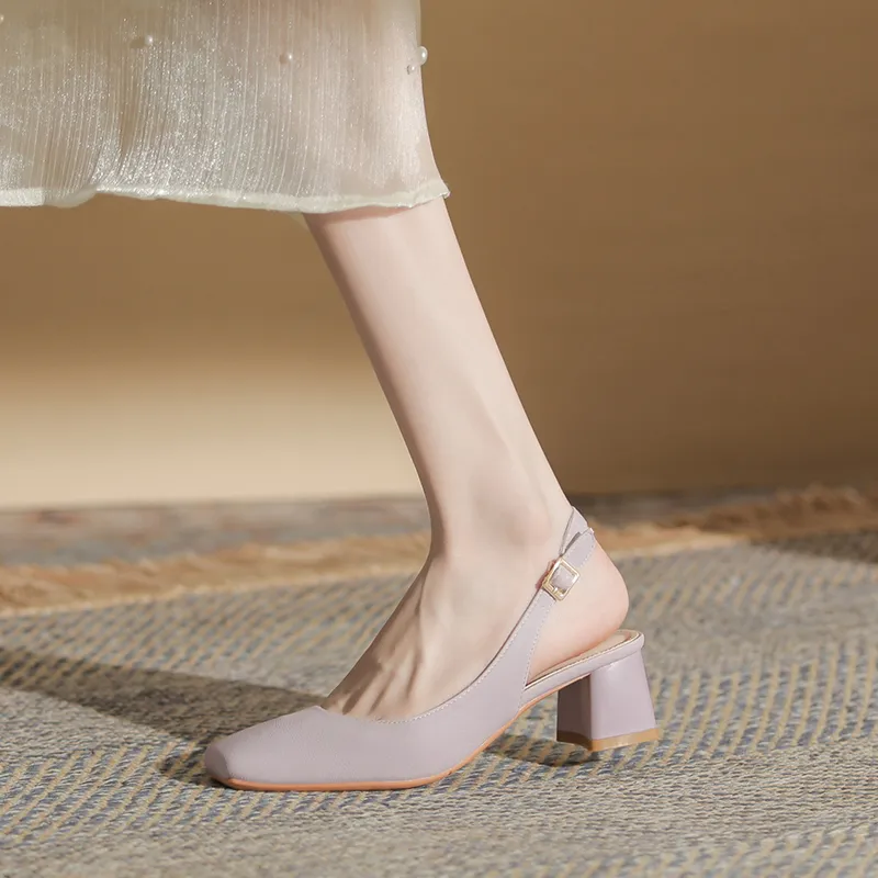 Dunnu Chunky Heel High Heels 5cm Women's Box Included-34