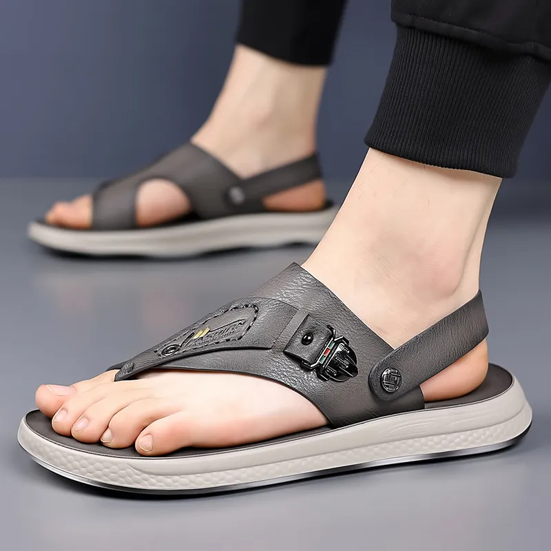 Dunnu Beach Sandals Men Gray-2