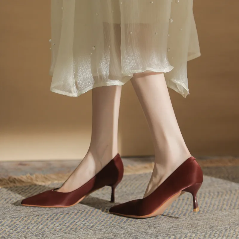 Dunnu Slim Heel High Heels 6cm Women's-13