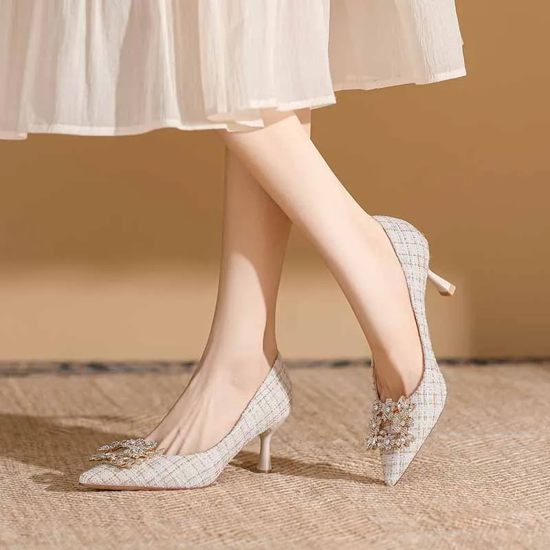 Dunnu Slim Heel High Heels 6.5cm Women's-13
