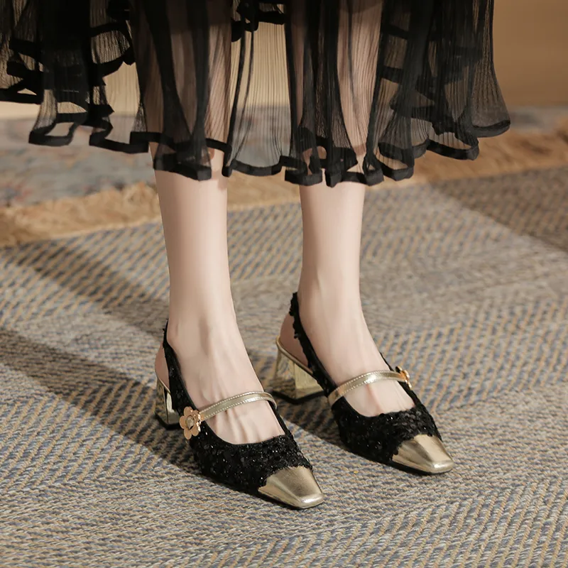 Dunnu Chunky Heel High Heels Women's Box Included-19
