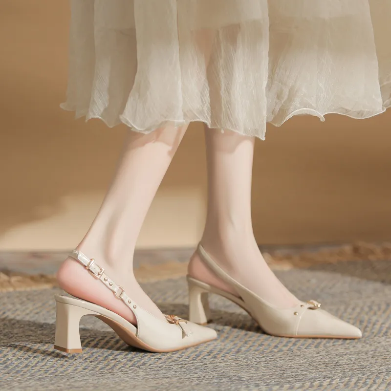 Dunnu Chunky Heel High Heels 6cm Women's Box Included-7