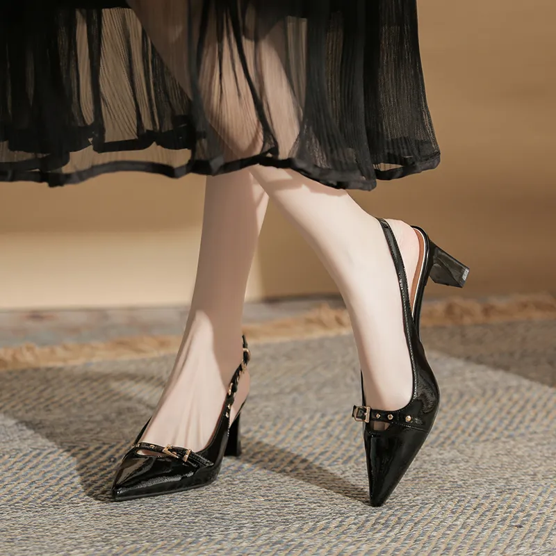 Dunnu Chunky Heel High Heels 6cm Women's Box Included-20