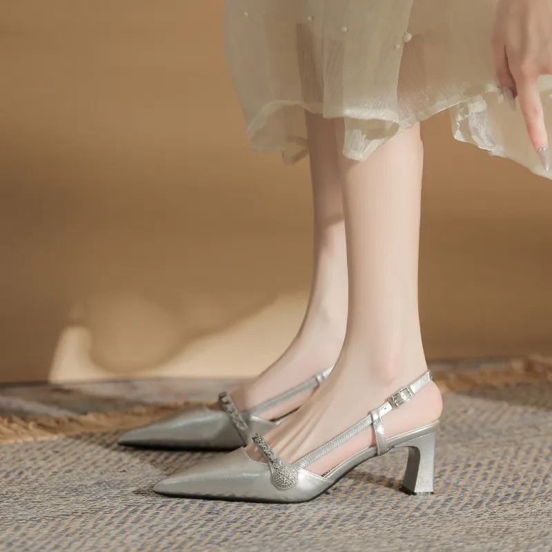 Dunnu Chunky Heel High Heels 5cm Women's Box Included-31
