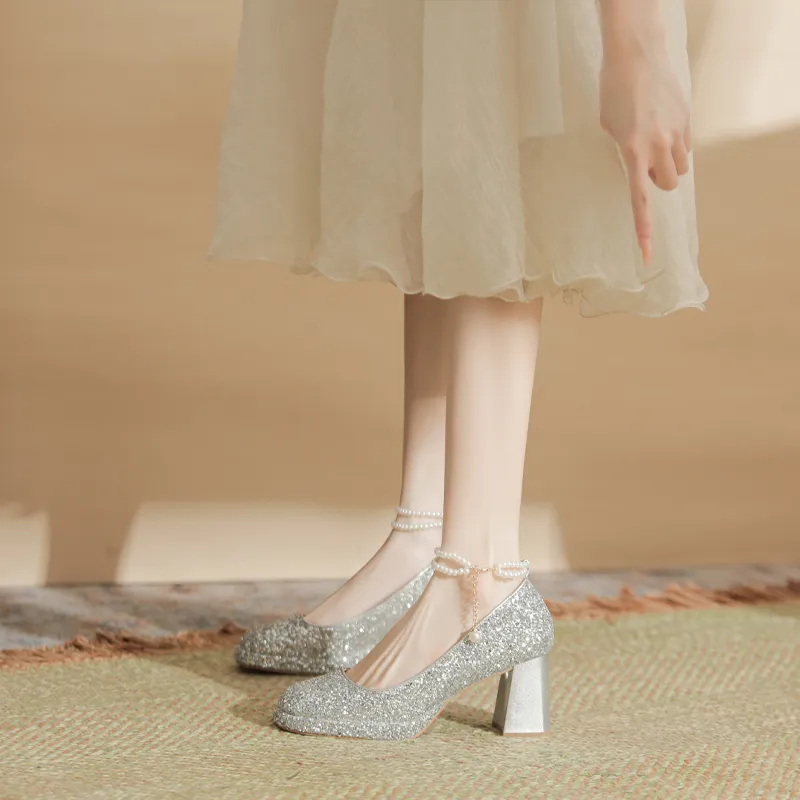 Dunnu Chunky Heel High Heels Women's-25