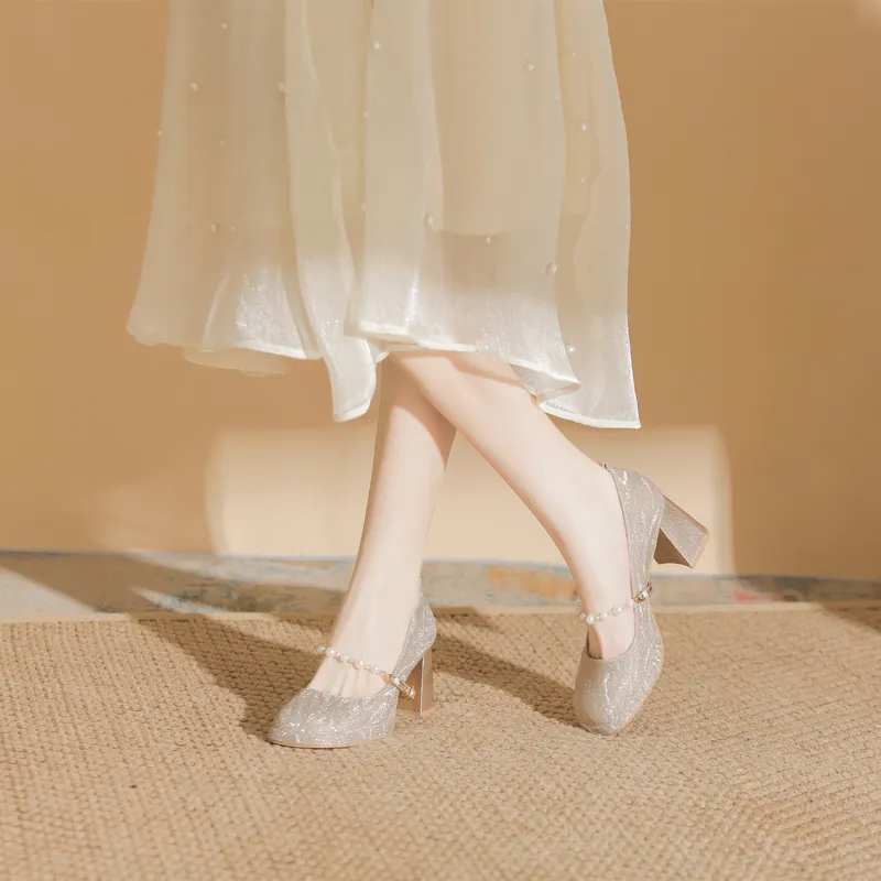 Dunnu Chunky Heel High Heels Women's-2