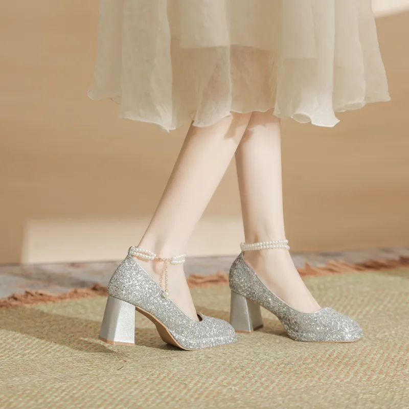 Dunnu Chunky Heel High Heels Women's-26