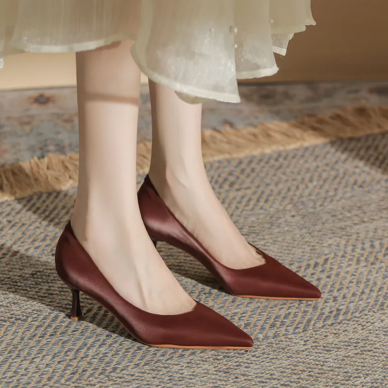 Dunnu Slim Heel High Heels 6cm Women's-11
