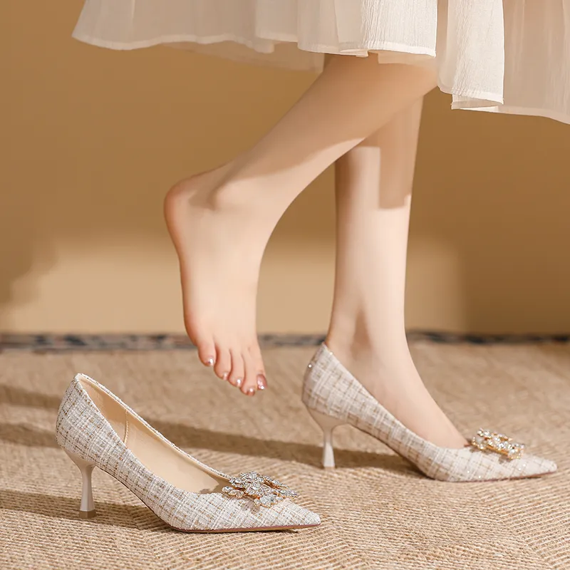 Dunnu Slim Heel High Heels 6.5cm Women's-6