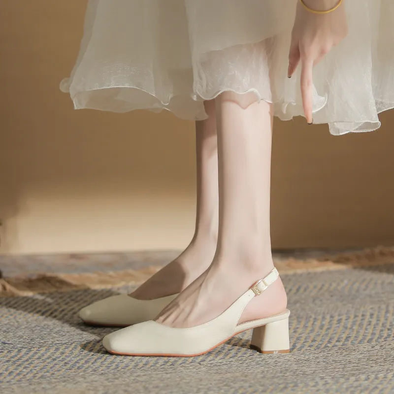 Dunnu Chunky Heel High Heels 5cm Women's Box Included-28