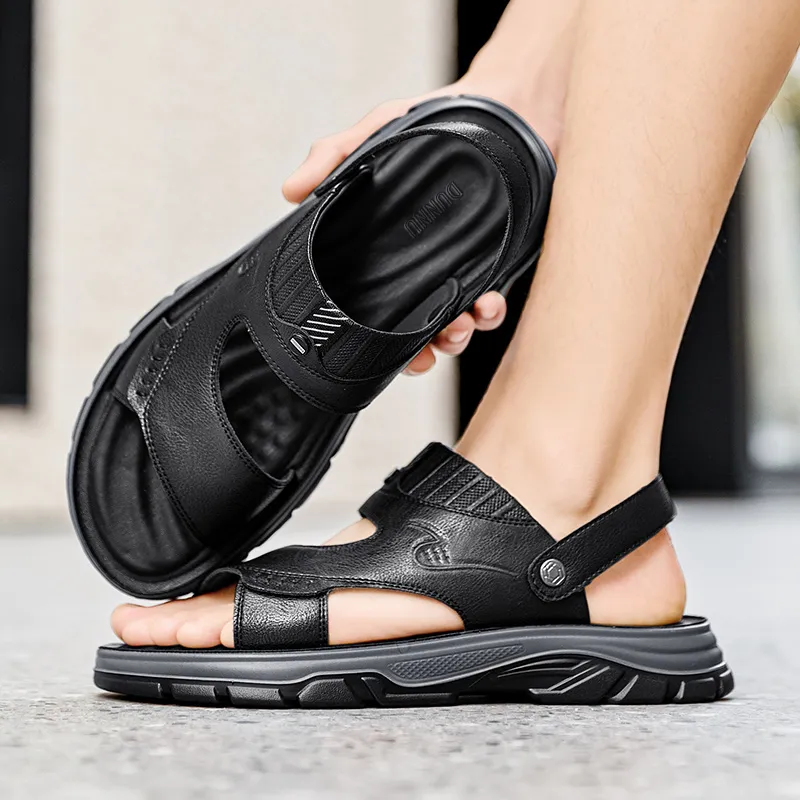 Dunnu Beach Sandals Men Black-2
