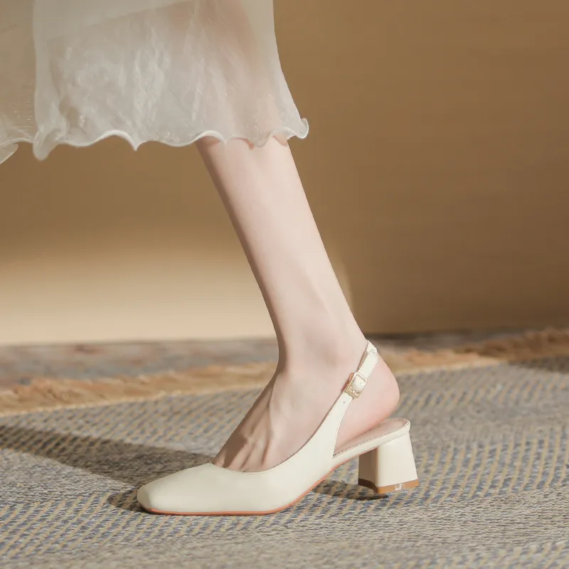Dunnu Chunky Heel High Heels 5cm Women's Box Included-11