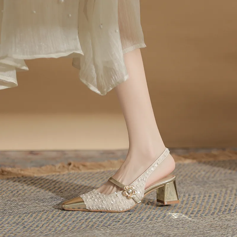 Dunnu Chunky Heel High Heels Women's Box Included-10
