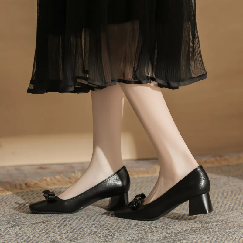 Dunnu Chunky Heel High Heels Women's Box Included-4