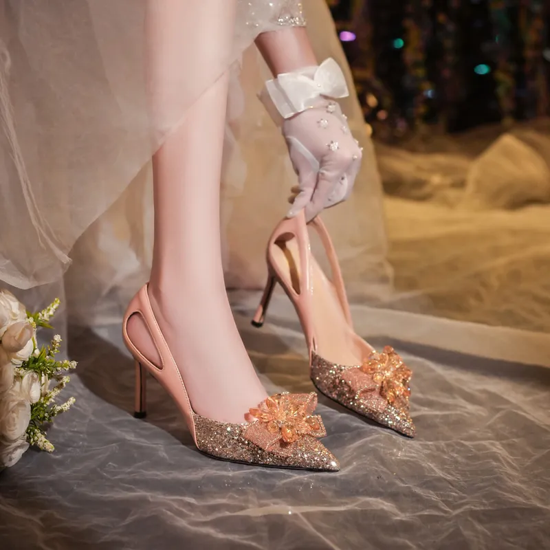 Dunnu High Heels Women's Nude Pink-7