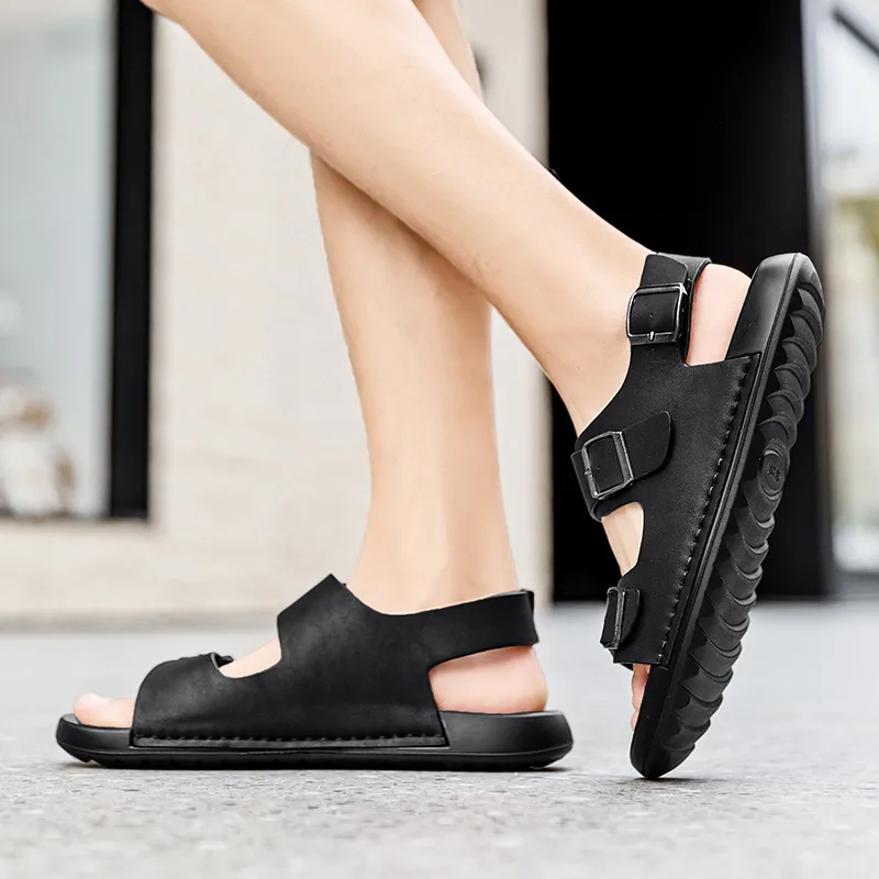 Dunnu Beach Sandals Men Black-2