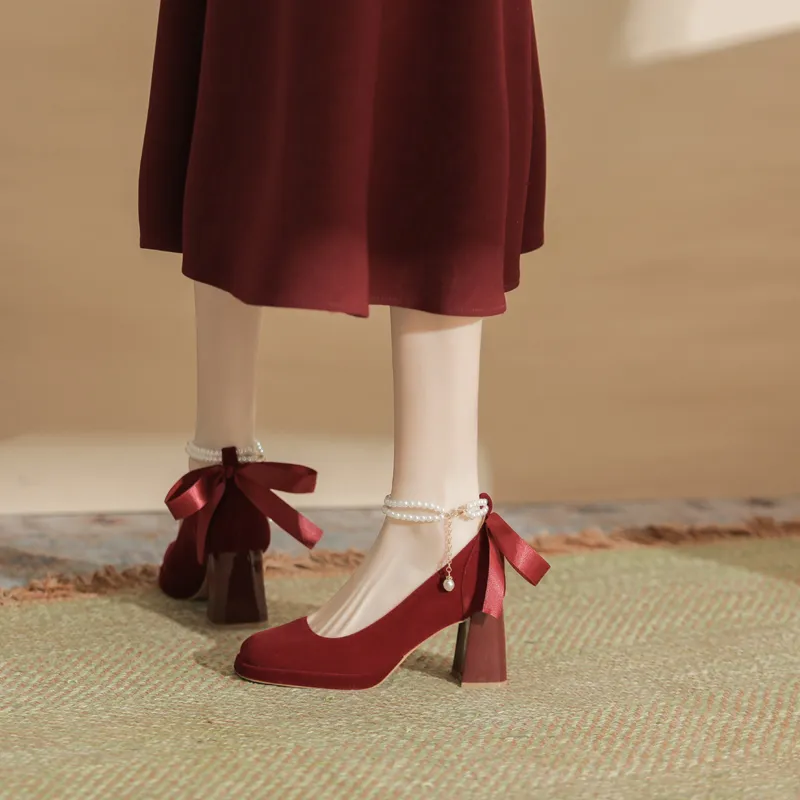 Dunnu Chunky Heel High Heels Women's-2