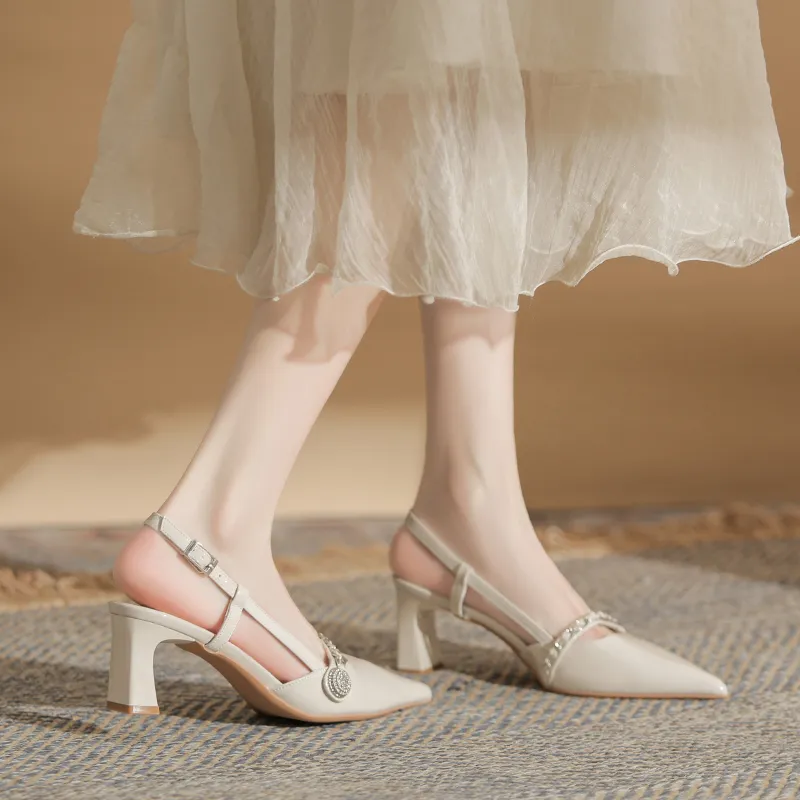 Dunnu Chunky Heel High Heels 5cm Women's Box Included-27
