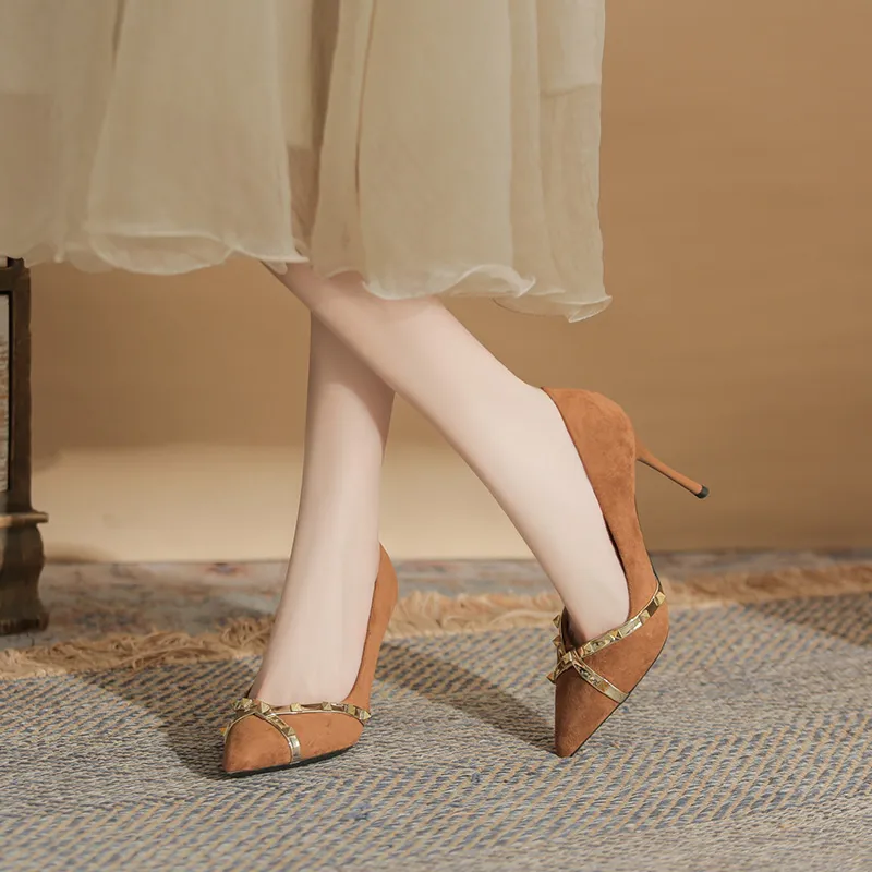 Dunnu Slim Heel High Heels 7cm Women's-6