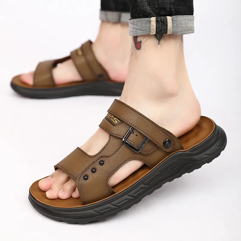Dunnu Beach Sandals Men Brown-7