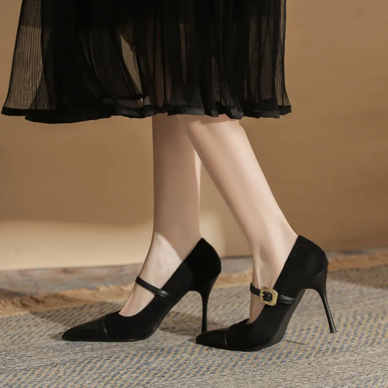 Dunnu Slim Heel High Heels 9cm Women's Box Included-4