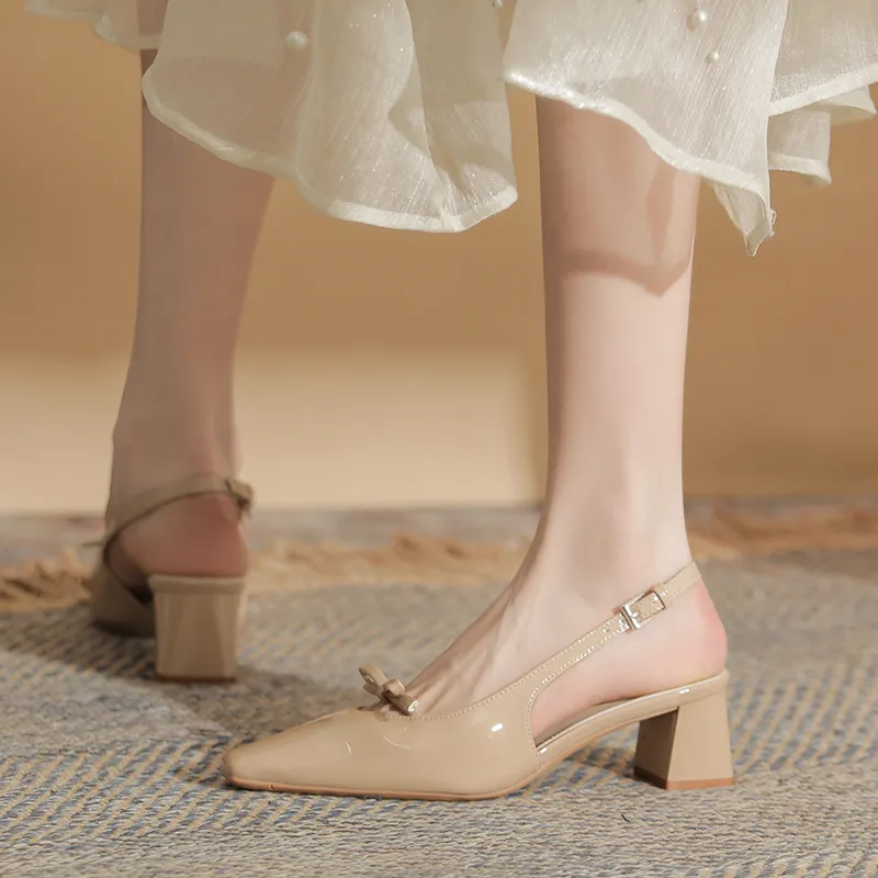 Dunnu Chunky Heel High Heels 5cm Women's-14