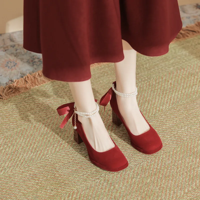 Dunnu Chunky Heel High Heels Women's-12