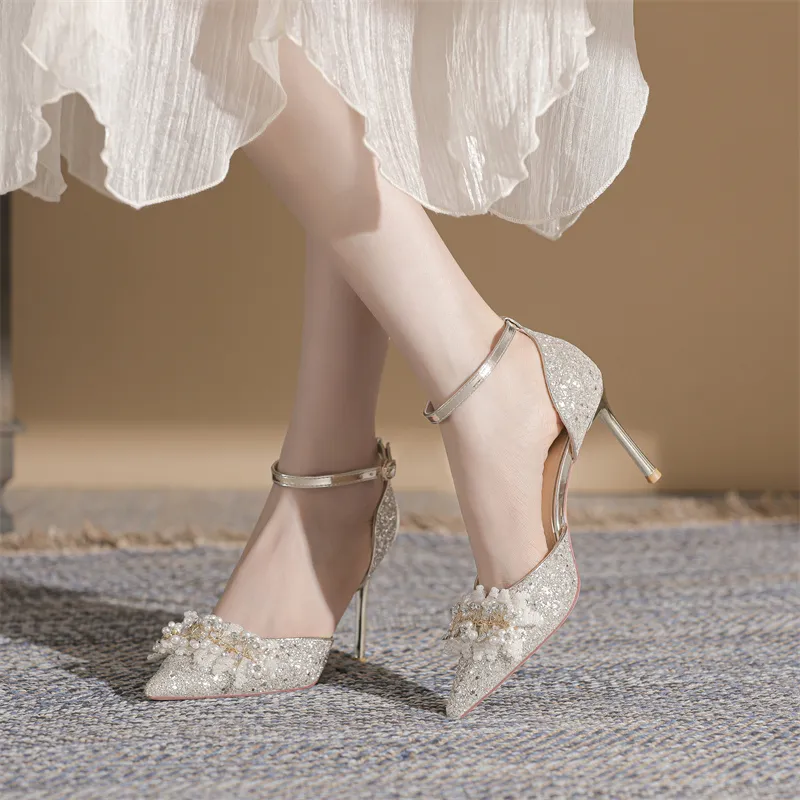 Dunnu High Heels Women's Silver/Gold-5
