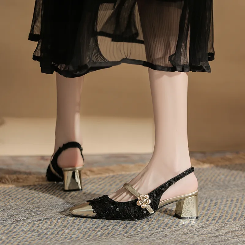 Dunnu Chunky Heel High Heels Women's Box Included-23