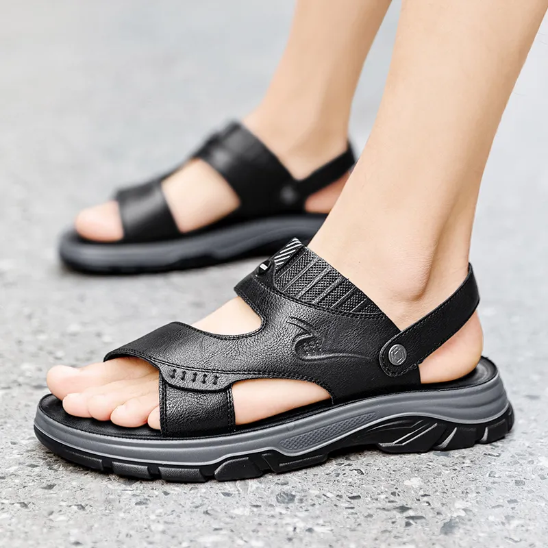 Dunnu Beach Sandals Men Black-4