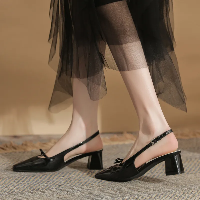 Dunnu Chunky Heel High Heels 5cm Women's-3