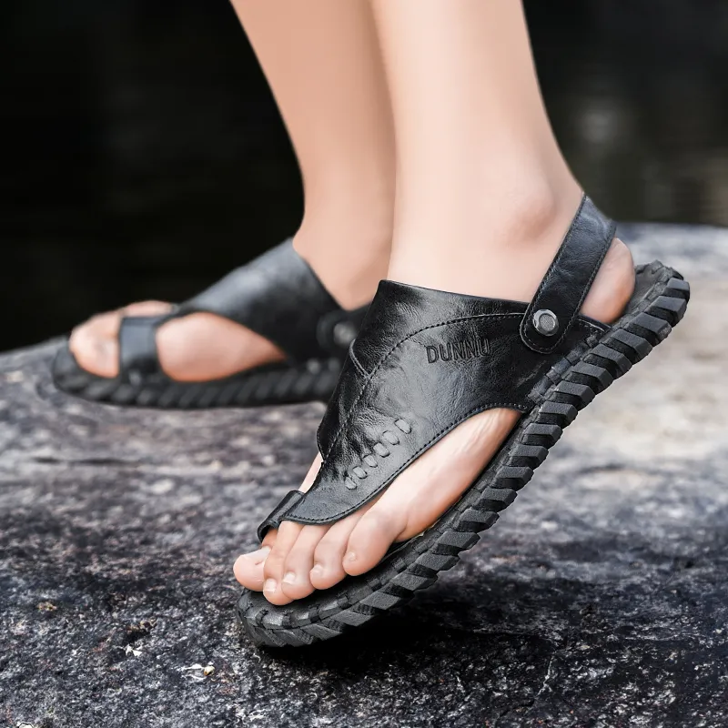 Dunnu Beach Sandals Men Black-4