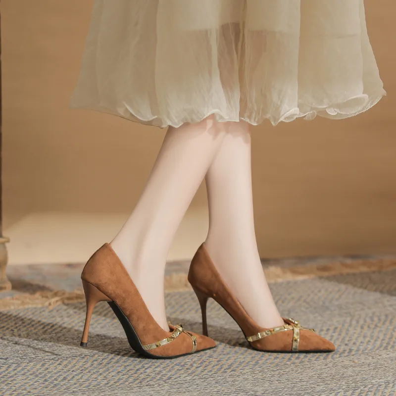 Dunnu Slim Heel High Heels 7cm Women's-7