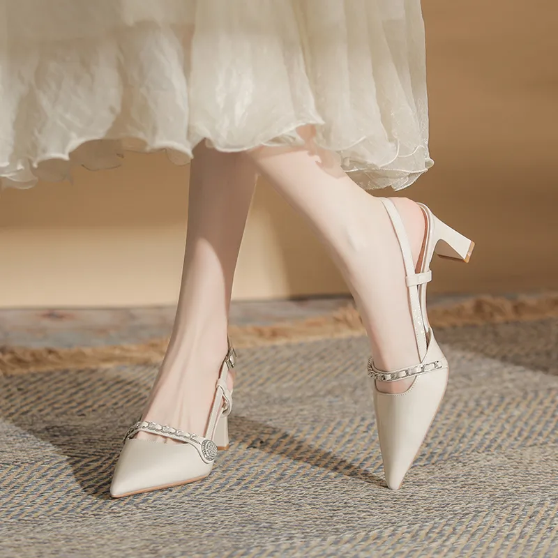 Dunnu Chunky Heel High Heels 5cm Women's Box Included-8