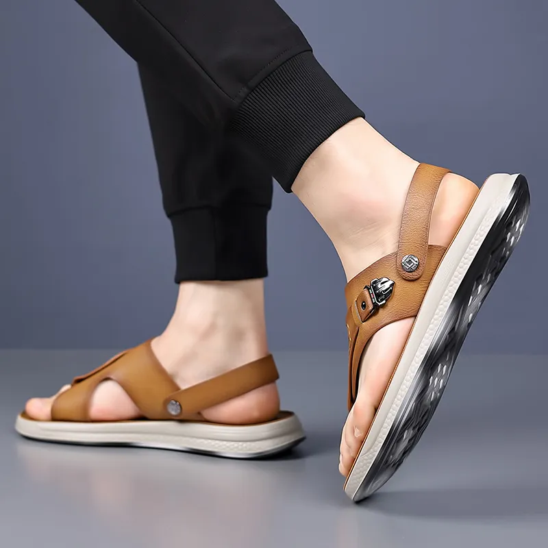 Dunnu Beach Sandals Men Gray-8