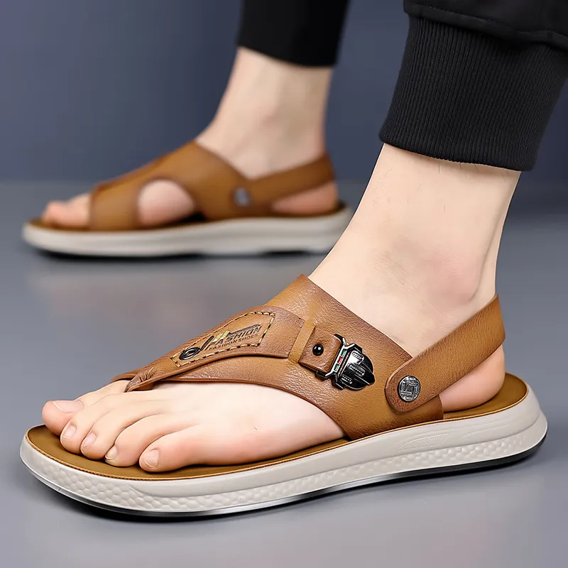 Dunnu Beach Sandals Men Gray-6