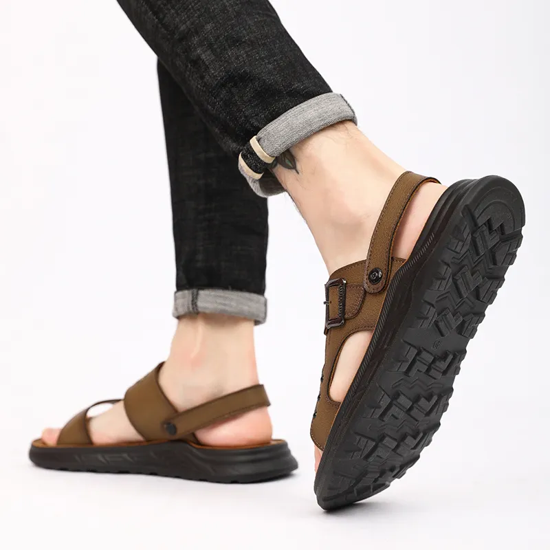 Dunnu Beach Sandals Men Brown-2