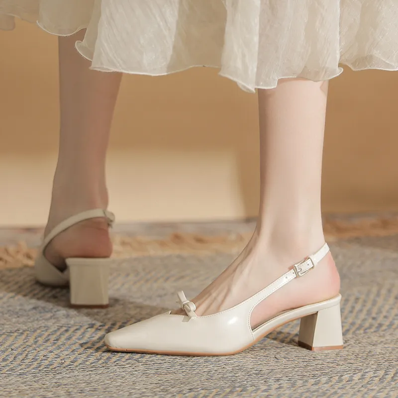 Dunnu Chunky Heel High Heels 5cm Women's-8