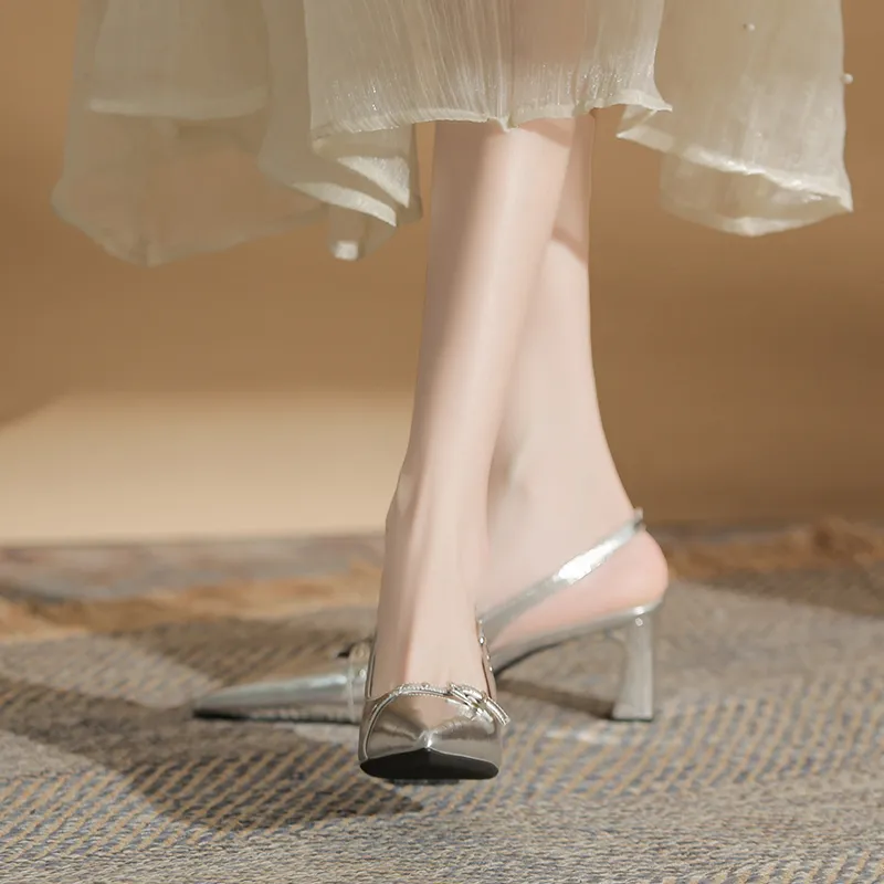 Dunnu Chunky Heel High Heels 6cm Women's Box Included-35