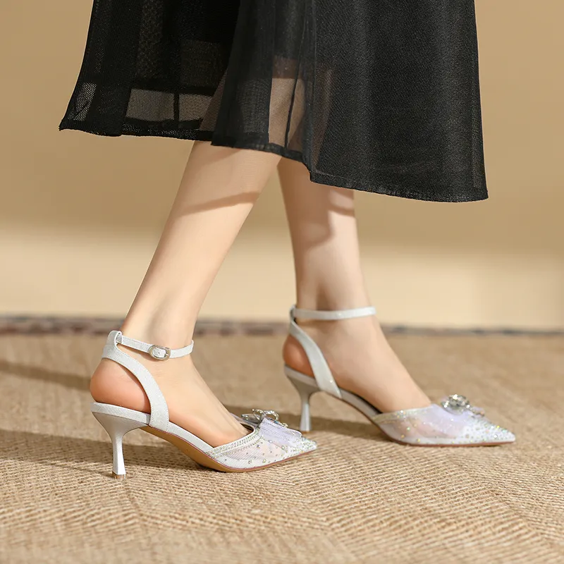 Dunnu Slim Heel High Heels 6.5cm Gold-6