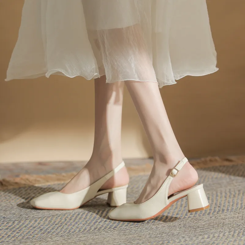 Dunnu Chunky Heel High Heels 5cm Women's Box Included-27