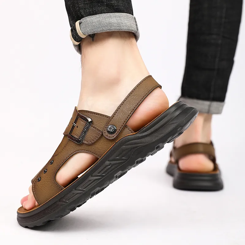 Dunnu Beach Sandals Men Brown-8